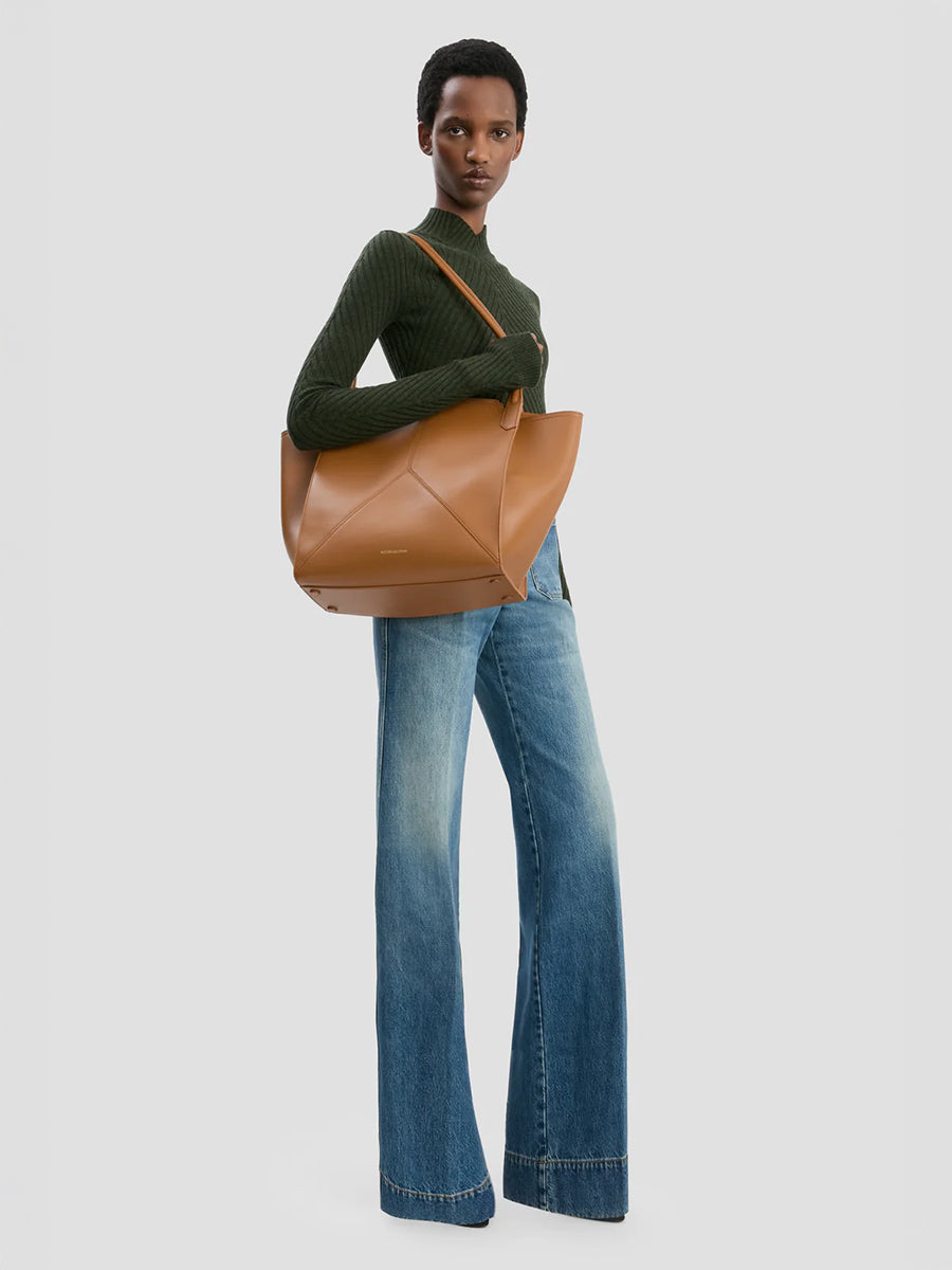 Victoria Beckham The Victoria Small Soft Tote in Tan