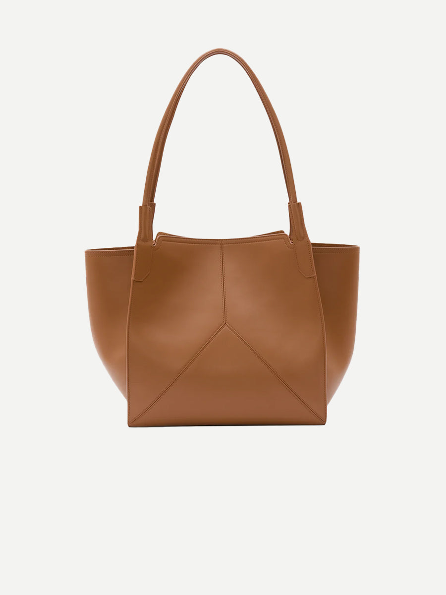 Victoria Beckham The Victoria Small Soft Tote in Tan