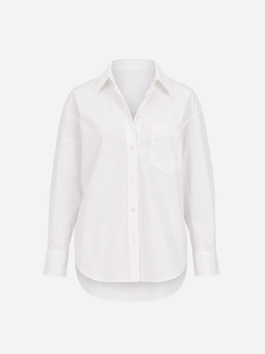Thea Boyfriend Shirt in Optic White