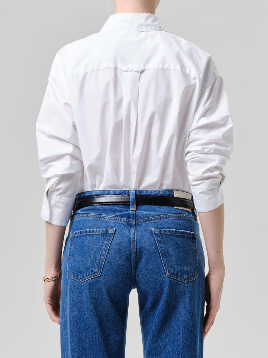 Thea Boyfriend Shirt in Optic White