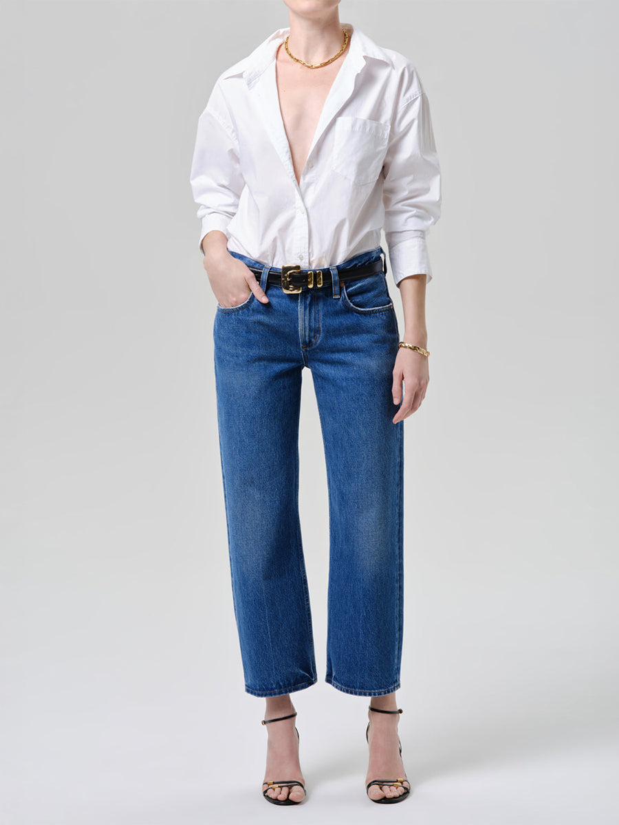 Thea Boyfriend Shirt in Optic White