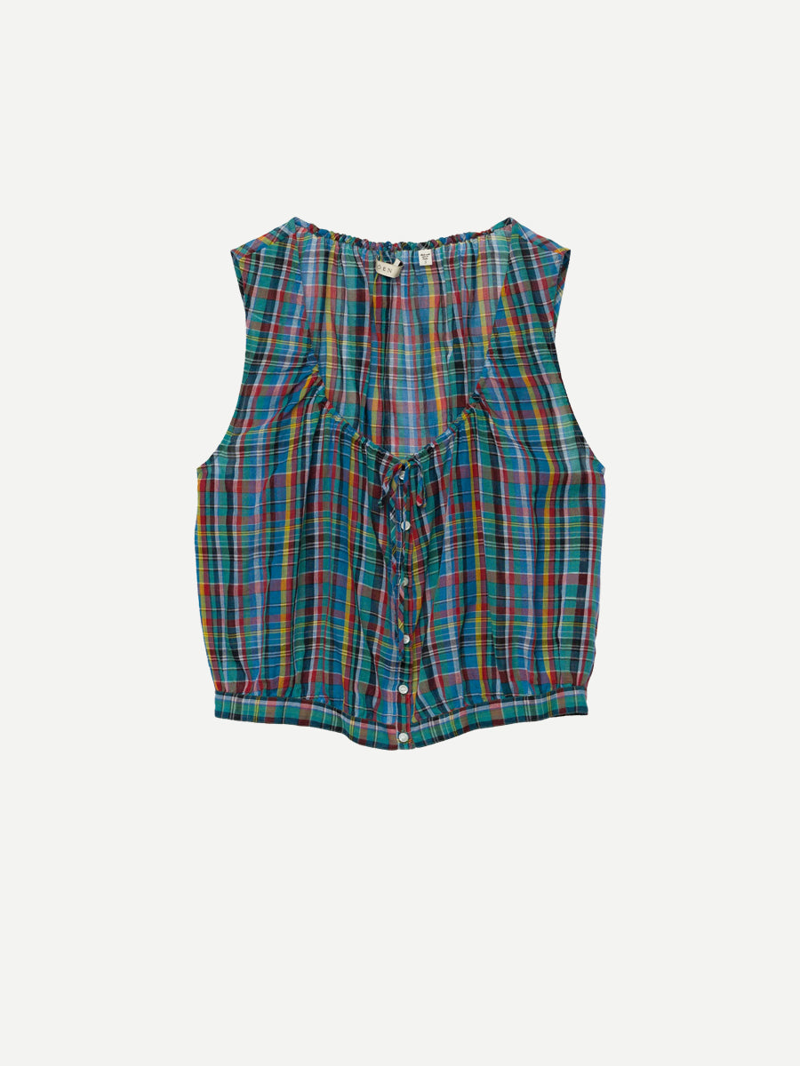 Theo Top in Alderbrook Plaid