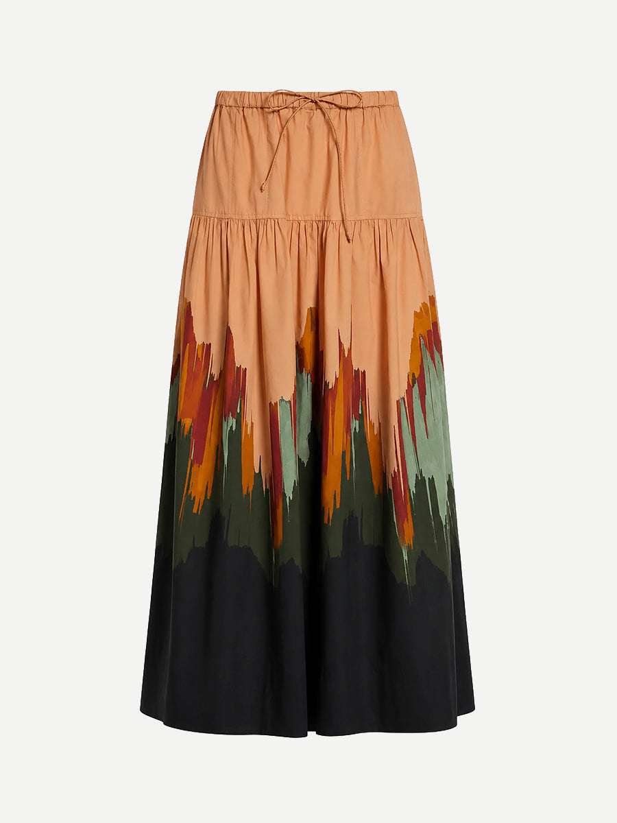 Ulla Johnson Theodora Cotton Skirt in Agate