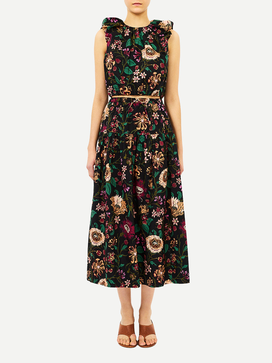 Theodora Cotton Skirt in Dahlia