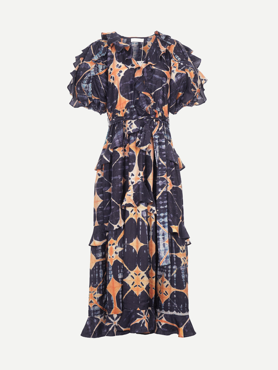 Ulla Johnson | Tida Short Sleeve Midi Dress in Orion