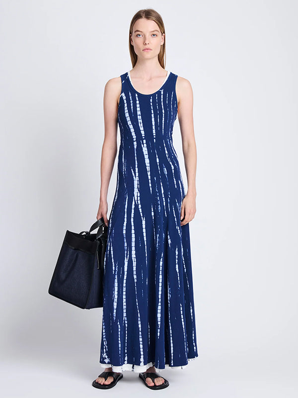 Proenza Schouler White Label | Tie Dye Davi Dress in Stripe Jersey