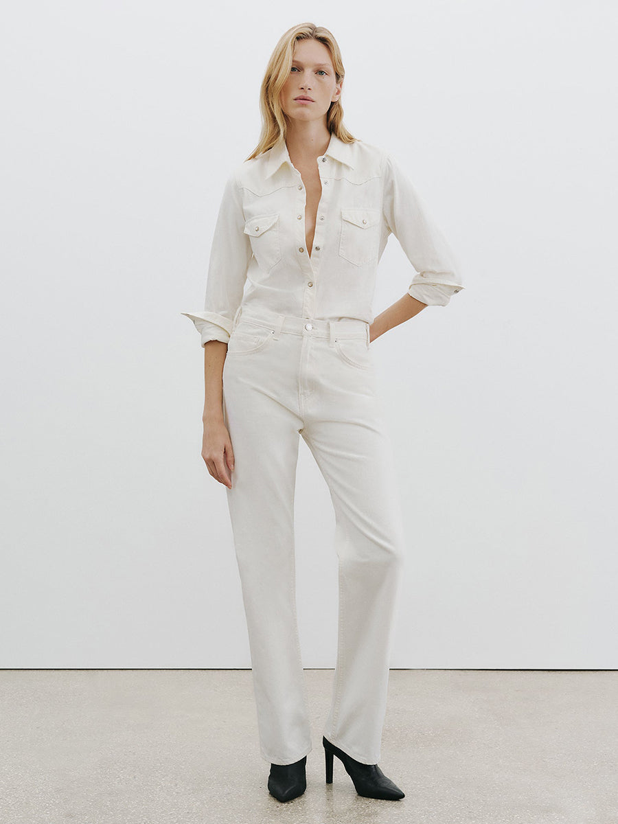 Nili Lotan Travis Shirt in Cream