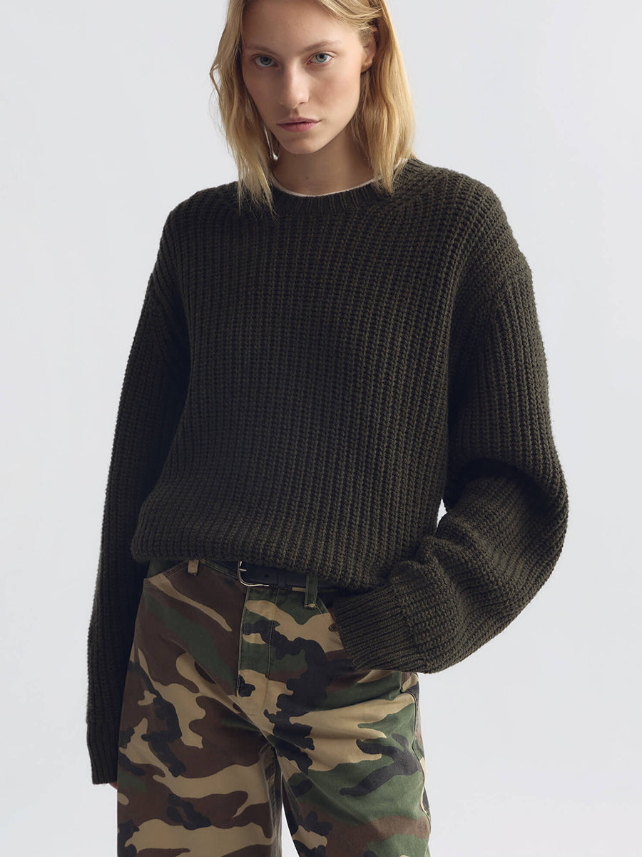 Tribeca Pant in Khaki Overdyed Camo