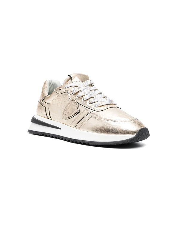 Philippe Model Logo Detail Lace-up Sneakers in White | Lyst Australia