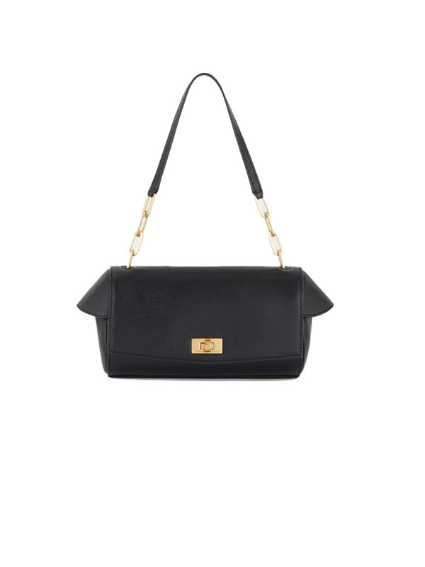 Anya Hindmarch Tube Bag in Black High Shine Capra