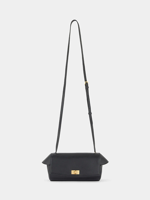 Anya Hindmarch Tube Bag in Black High Shine Capra