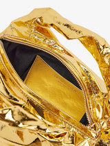 Dries Van Noten Twist Leather Tote in Gold