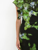 Victoria Beckham | Twist Shoulder Dress in Black/Forest
