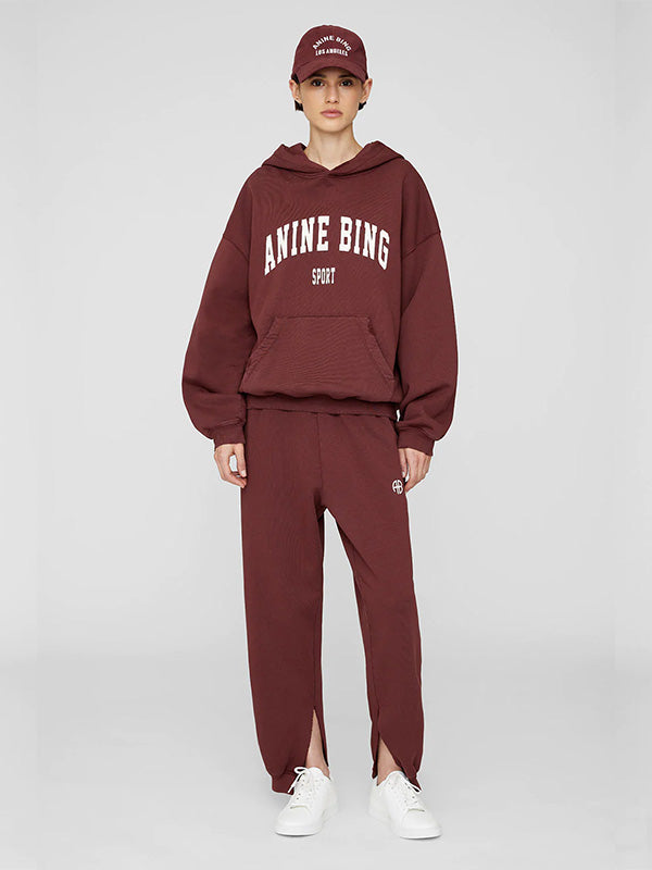 Anine Bing Tyler Jogger In Dark Cherry