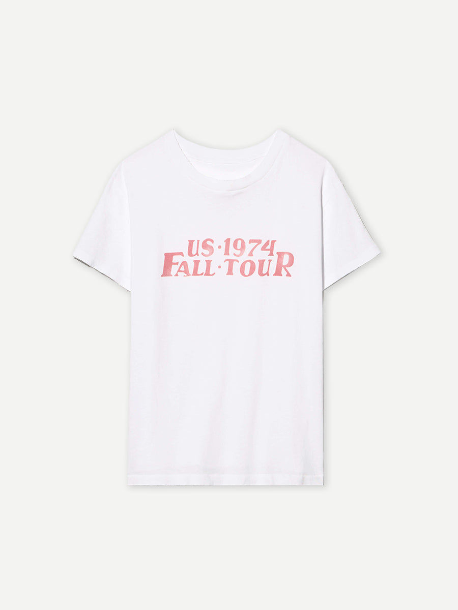 Nili Lotan US 1974 Printed Brady Tee in White Print Tee