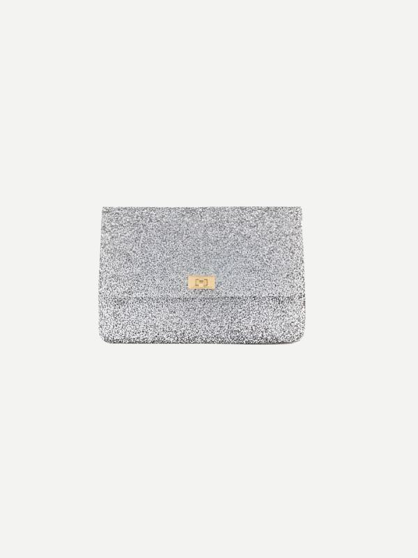 Anya Hindmarch | Valorie Clutch in Anthracite Glitter