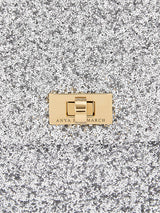 Anya Hindmarch | Valorie Clutch in Anthracite Glitter