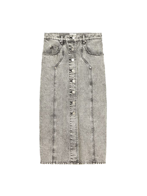 Isabel Marant Vandy Skirt in Light Grey