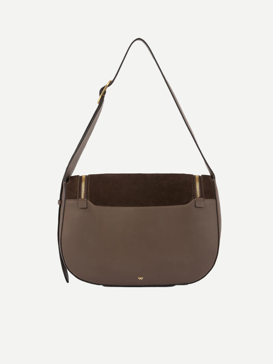 Vere New Shoulder Bag in Truffle Suede