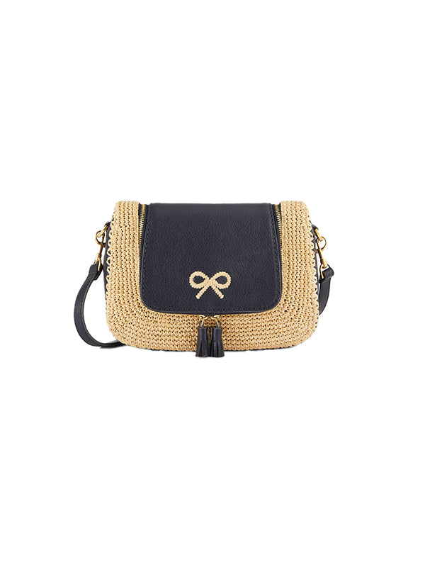 Anya Hindmarch | Vere Small Satchel in Raffia with Marine