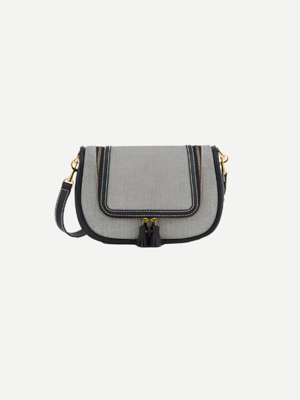 Anya Hindmarch | Vere Small Soft Satchel in Salt and Pepper