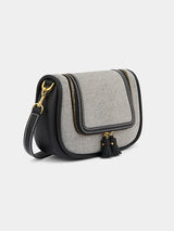 Anya Hindmarch | Vere Small Soft Satchel in Salt and Pepper