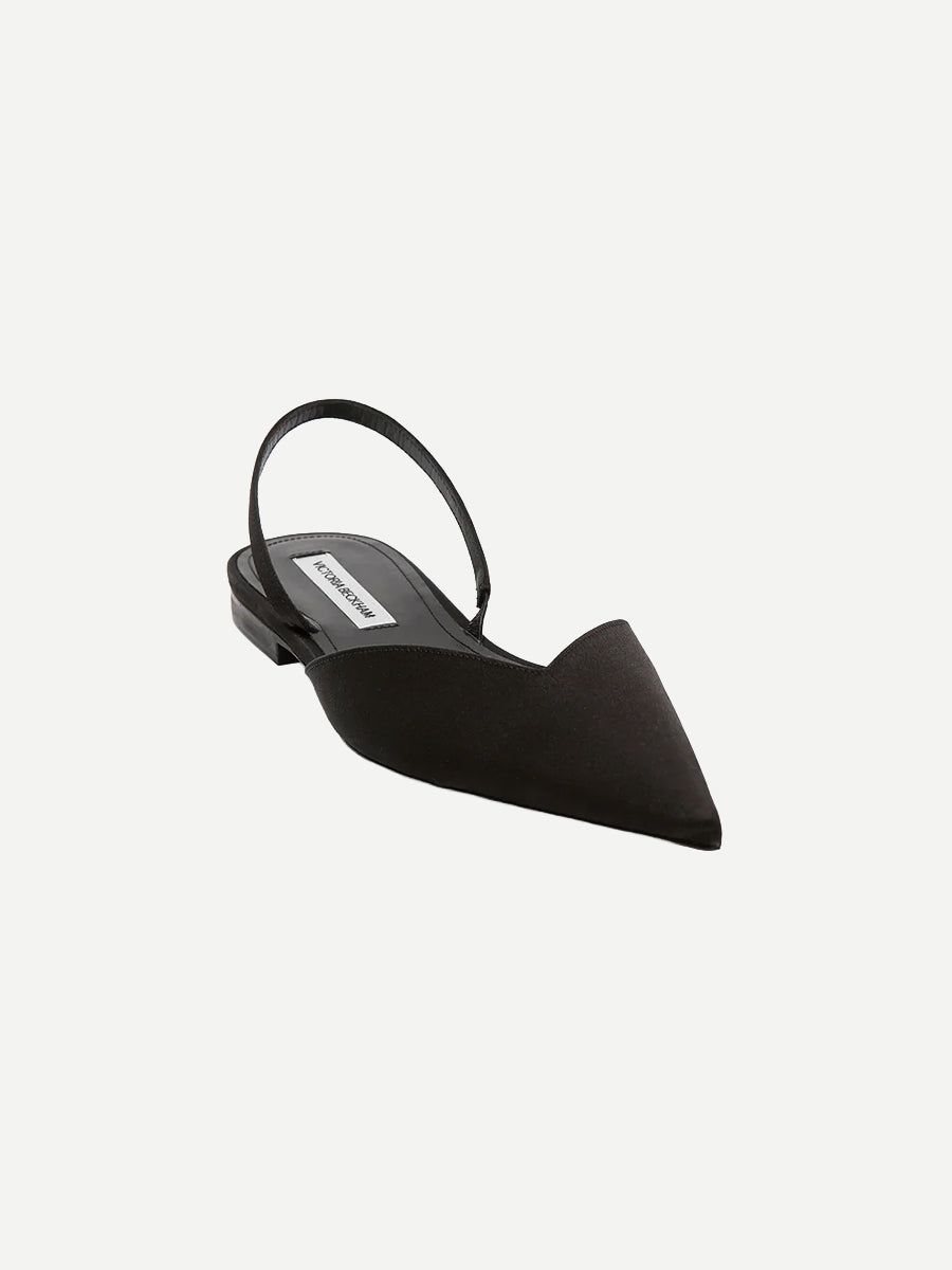 Victoria Angle Halter Back Flat in Black