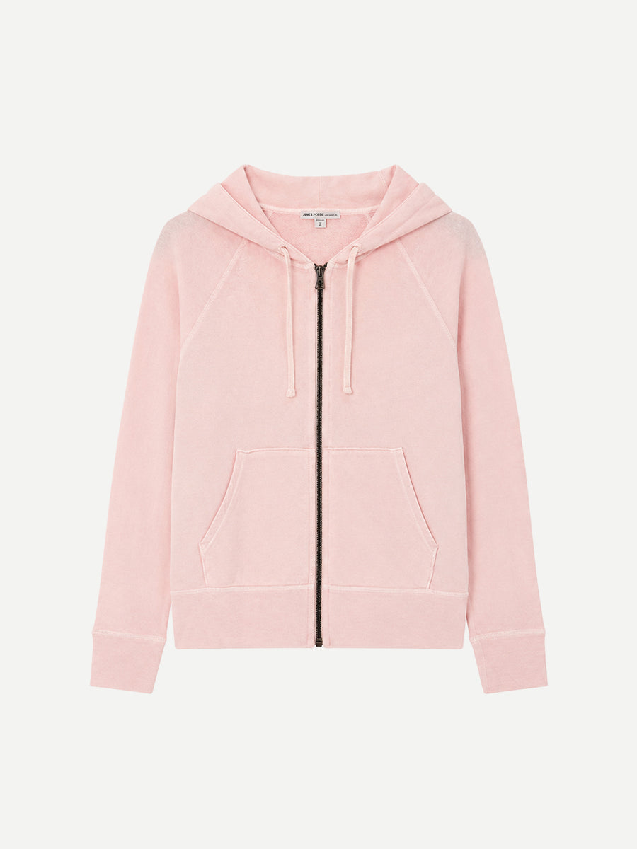 James Perse Vintage French Terry Hoody in Oxford Pink
