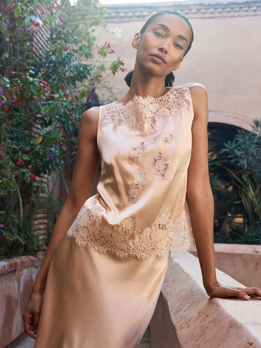 Viviane Top in Peach Sorbet