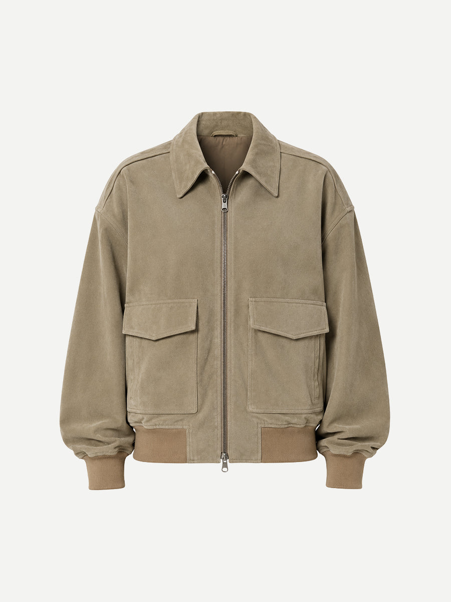 Citizens of Humanity Vivienne Suede Jacket in Deep Olive