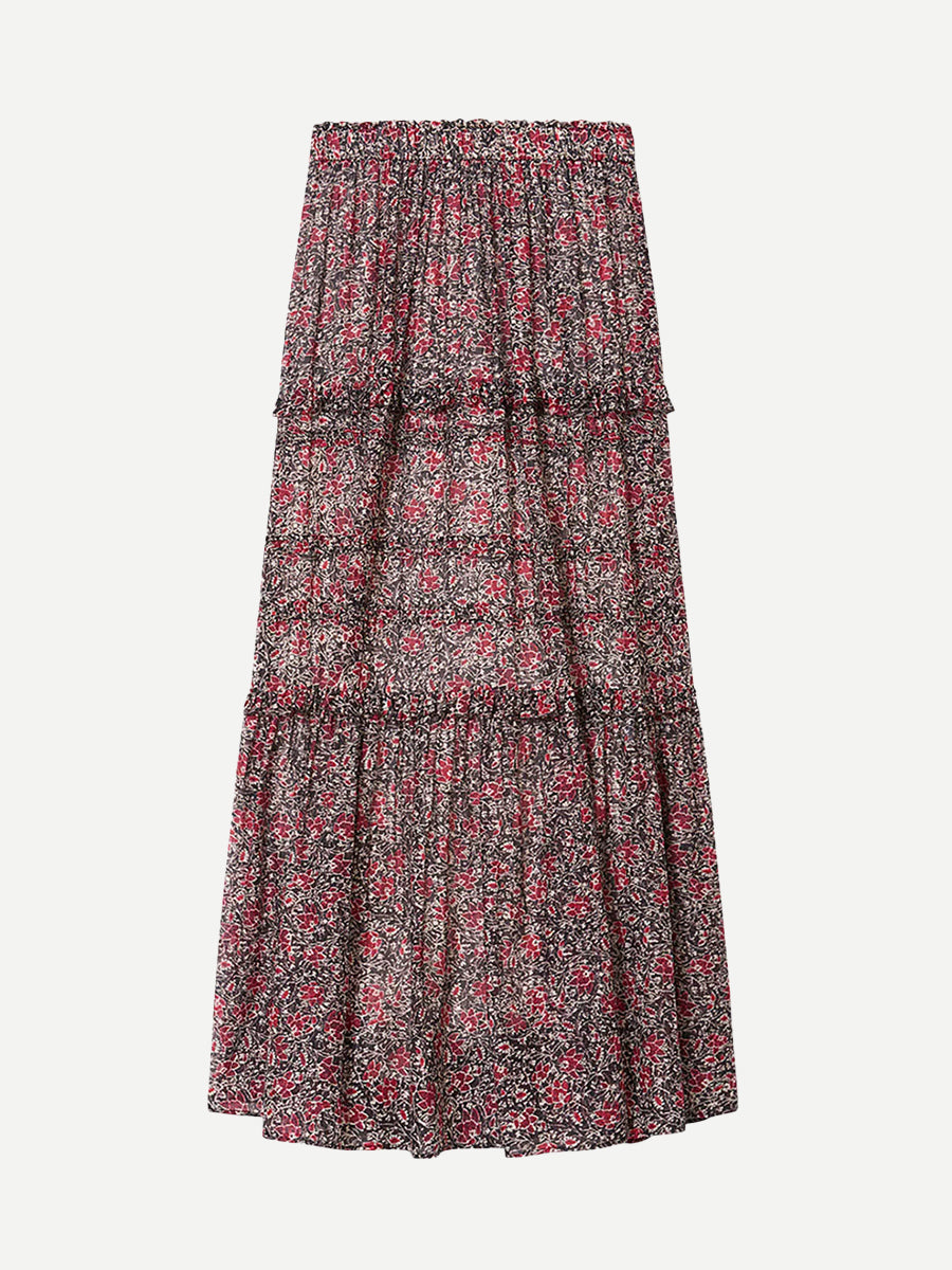 Isabel Marant Volomia Skirt in Crushed Berry