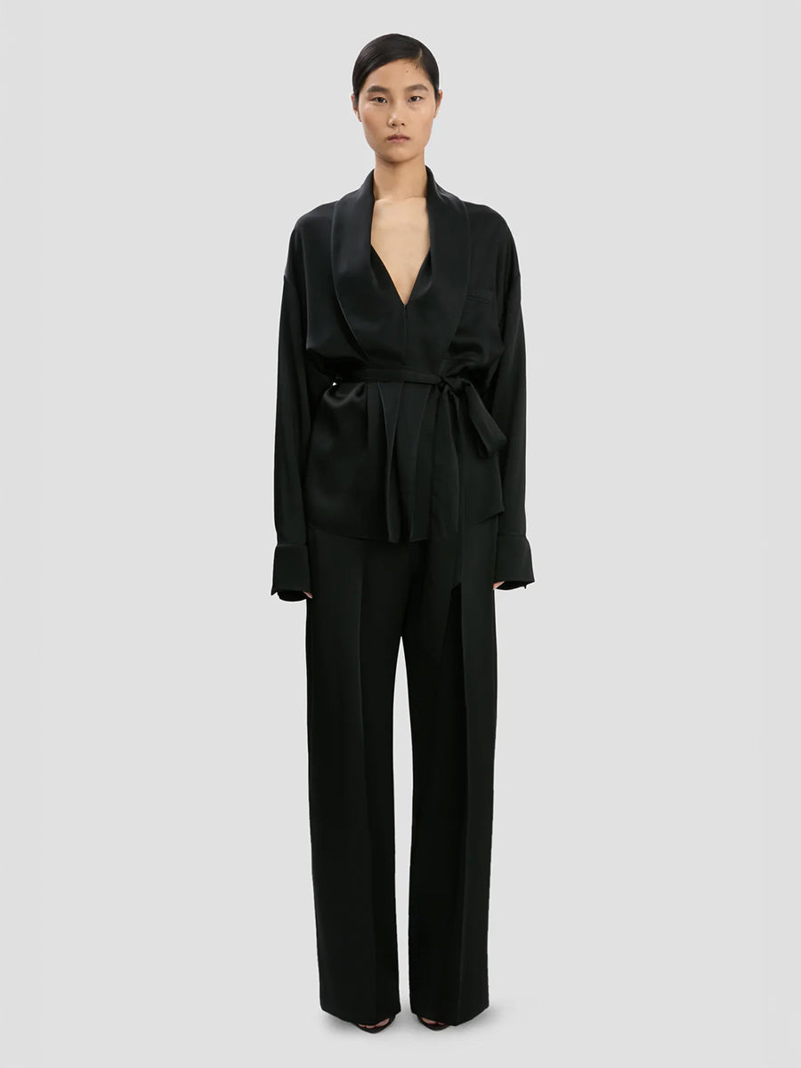 Wide Leg Trouser in Black