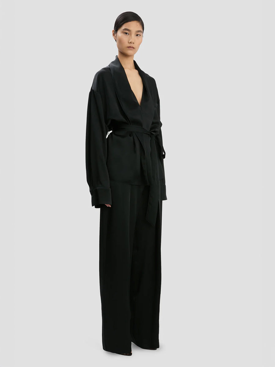 Wide Leg Trouser in Black