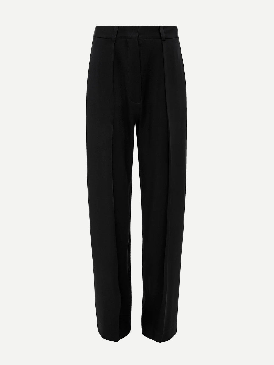 Victoria Beckham Wide Leg Trouser in Black