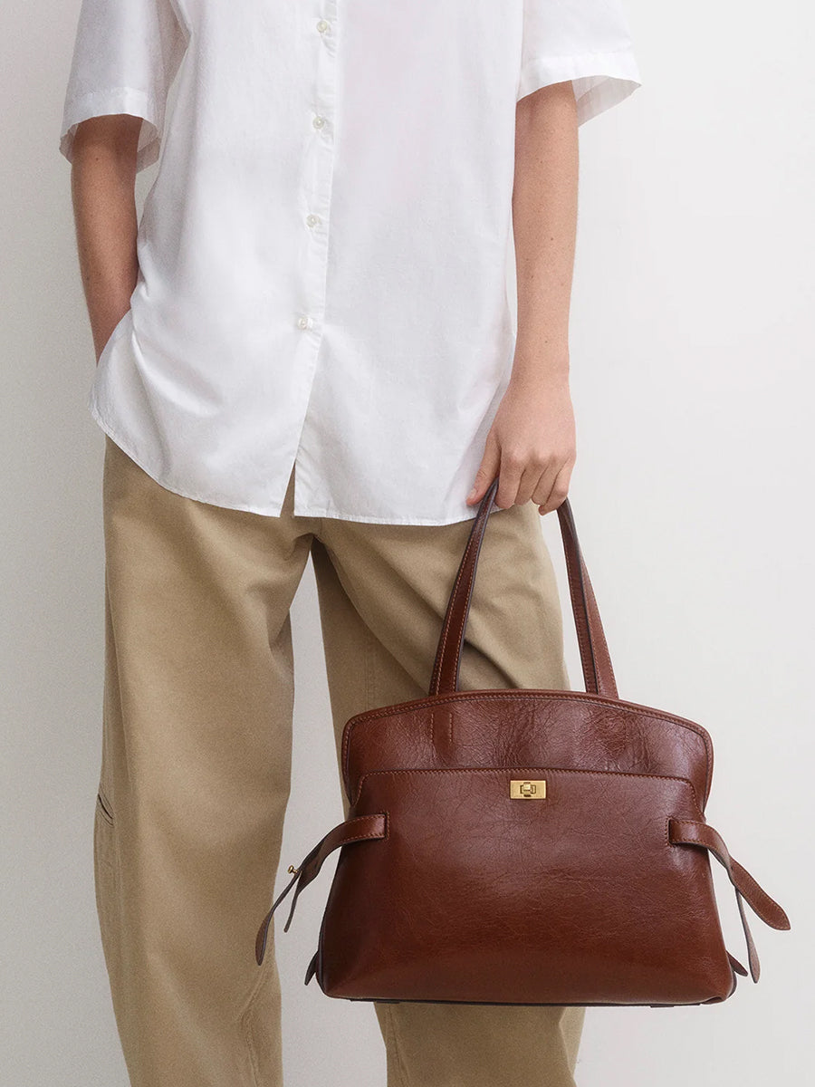 Anya Hindmarch | Wilson Shoulder Bag in Dark Cedar