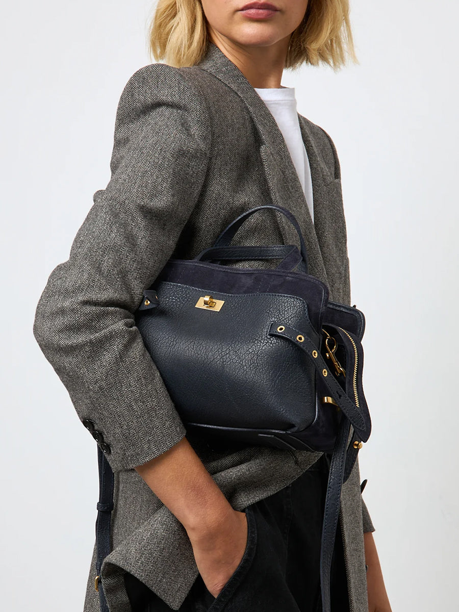 Anya Hindmarch Wilson Small in Marine Suede
