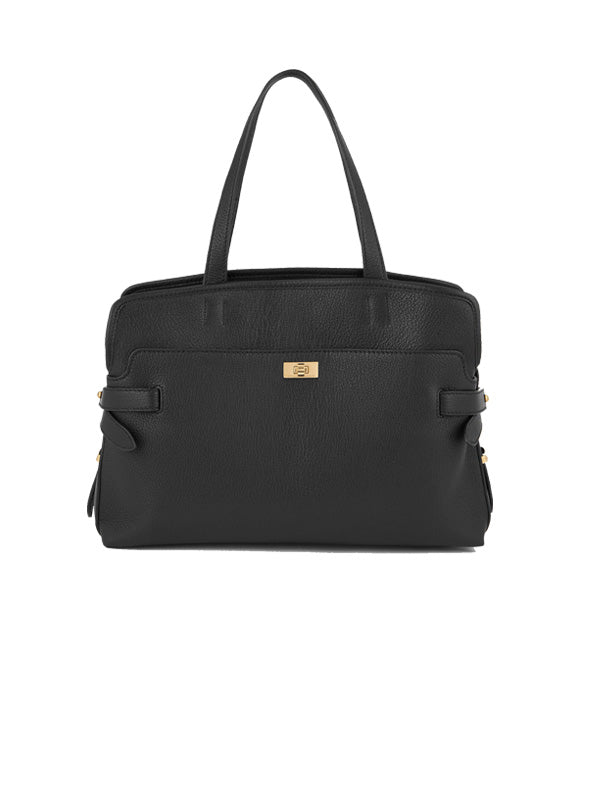 Anya Hindmarch Wilson in Black Shiny Grain