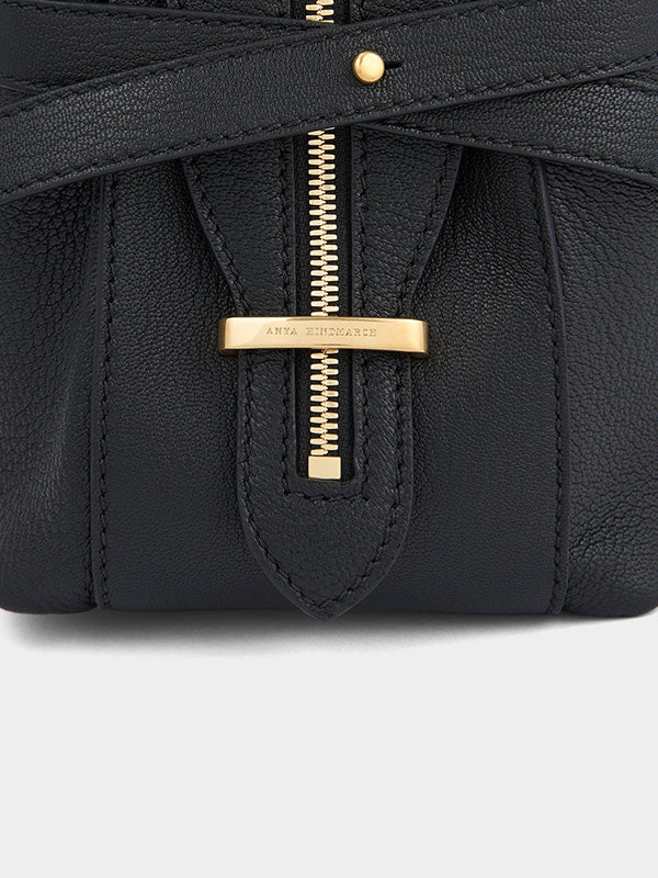 Anya Hindmarch Wilson in Black Shiny Grain
