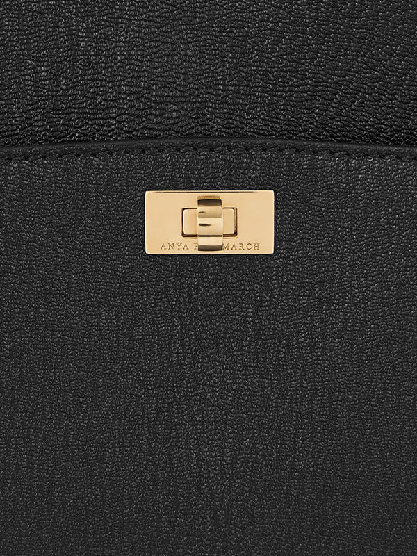 Anya Hindmarch Wilson in Black Shiny Grain