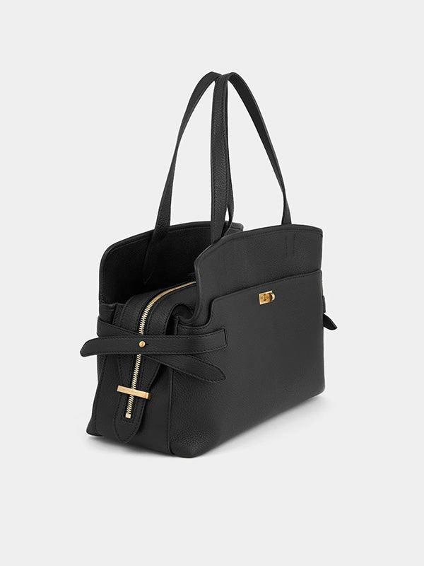 Anya Hindmarch Wilson in Black Shiny Grain