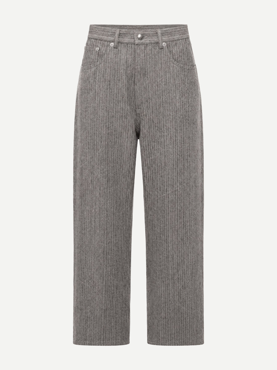 X Boyfriend Jean in Light Grey Stripe