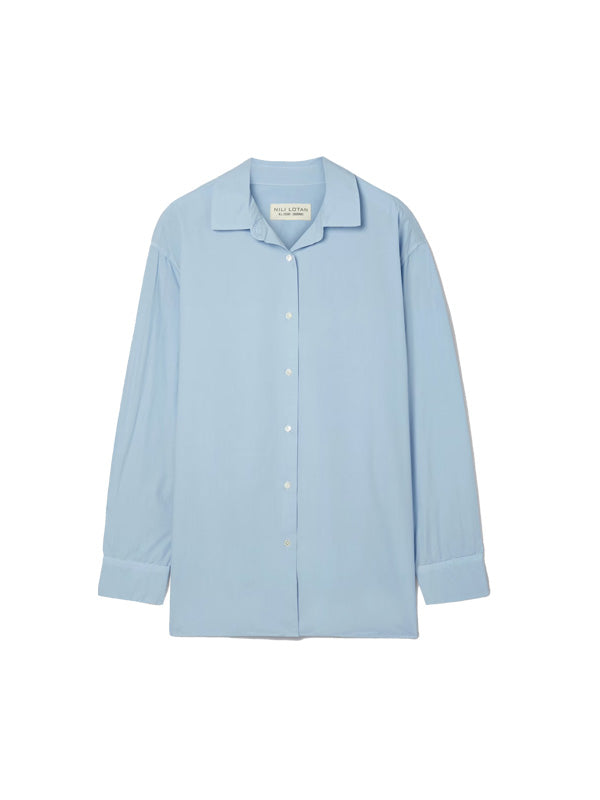 Nili Lotan Yorke Shirt in Light Blue