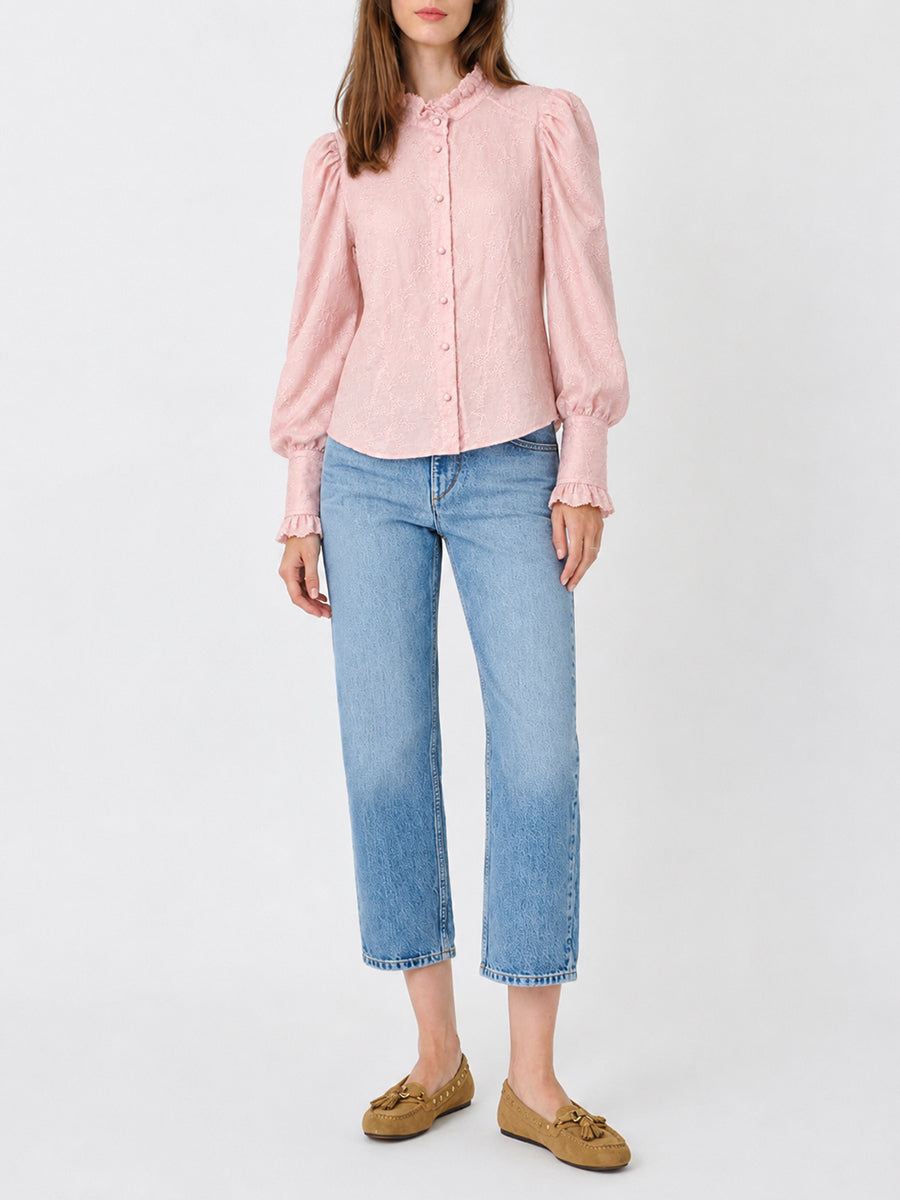 Isabel Marant Zorica Top in Pale Pink