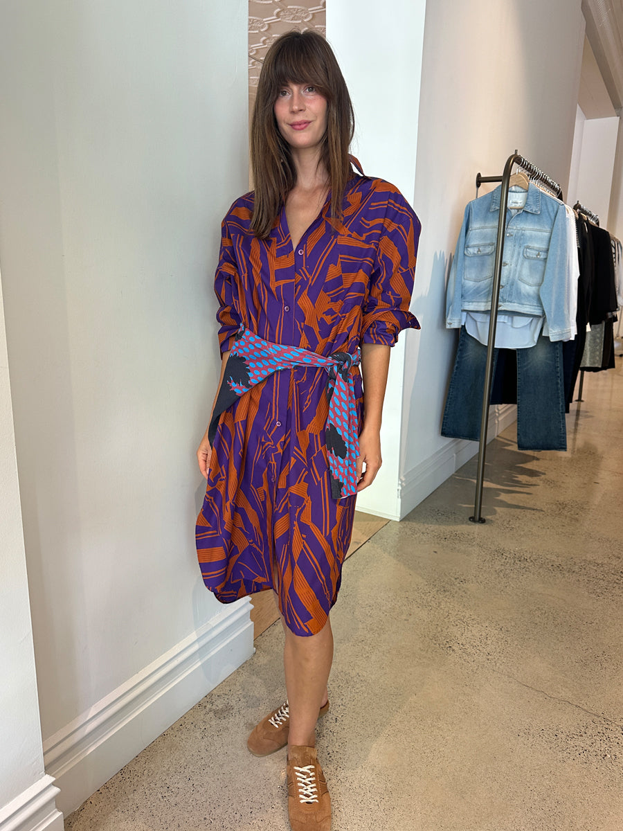 Dayley Short Dress in Orange