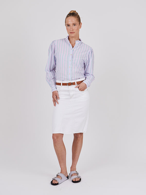 Isabel Marant Etoile Jancis Shirt in Green/Lilac
