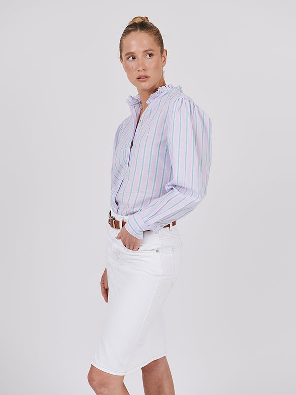 Isabel Marant Etoile Jancis Shirt in Green/Lilac