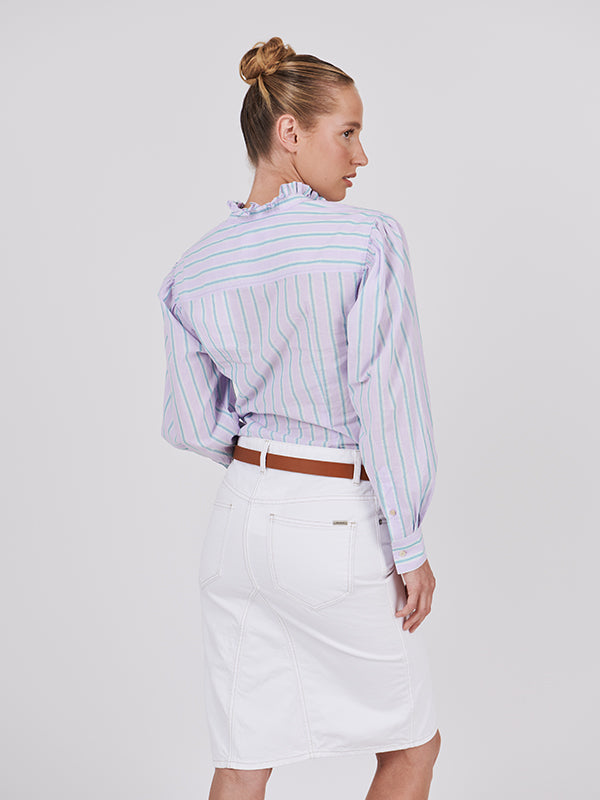 Isabel Marant Etoile Jancis Shirt in Green/Lilac