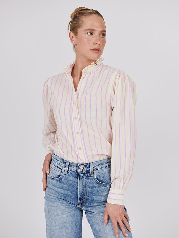 Isabel Marant Etoile Jancis Shirt in Yellow/Pink