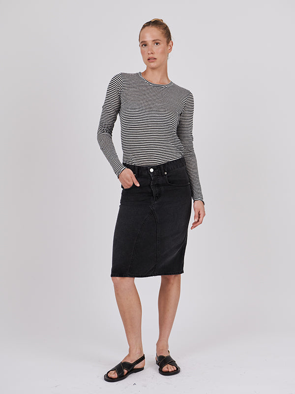 Isabel Marant Etoile Fiali Skirt In Faded Black