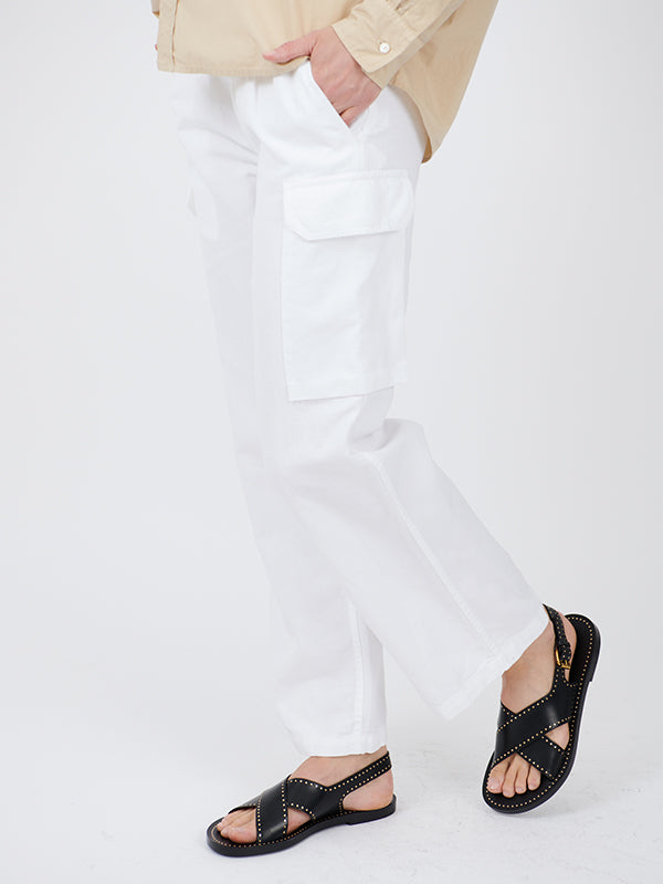 Nili Lotan Yannic Cargo Pant in White